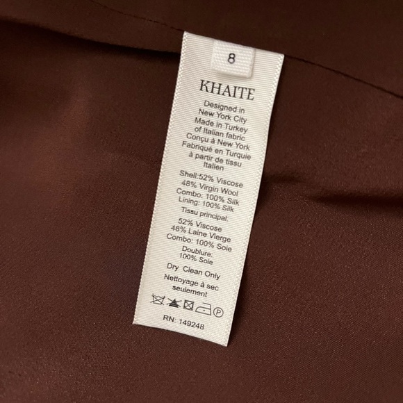 Khaite Johnson Satin Lapel blazer jacket sz8 NWT - Picture 4 of 4